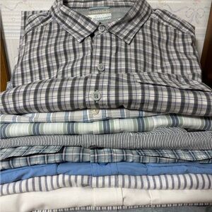 Classic Plaid Dress Shirt - Gray and Blue